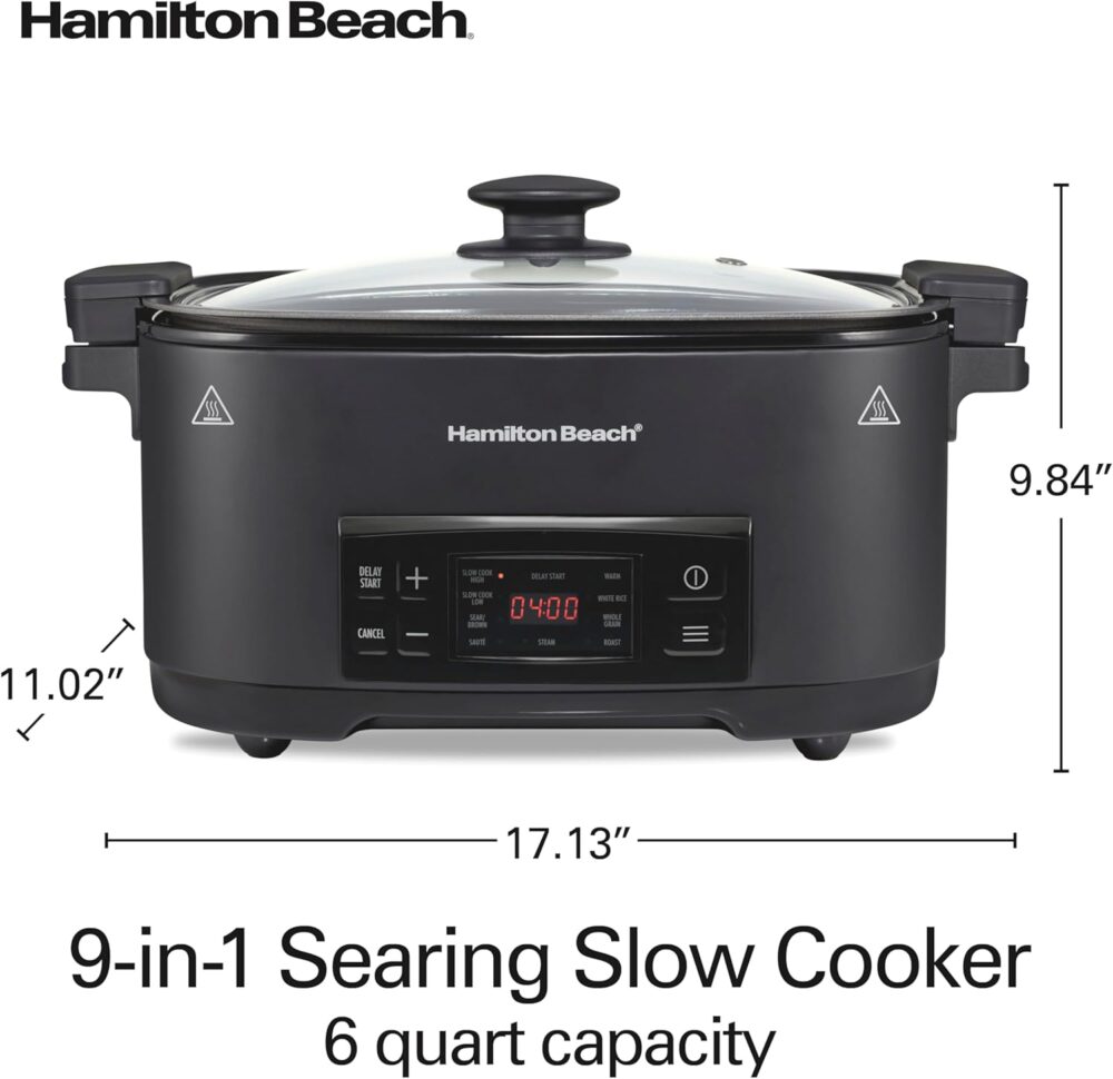 9-in-1 Multi-Cooker: 6.5L, 1350W, Slow Cooker, Steamer & More