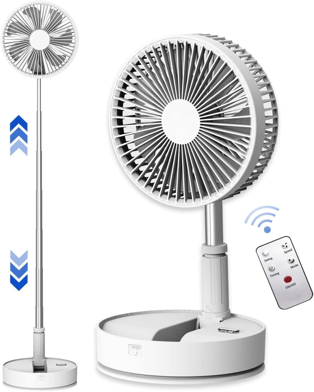 Chargeable DC Folding Fan: Telescopic, Long-Lasting, Portable Fan