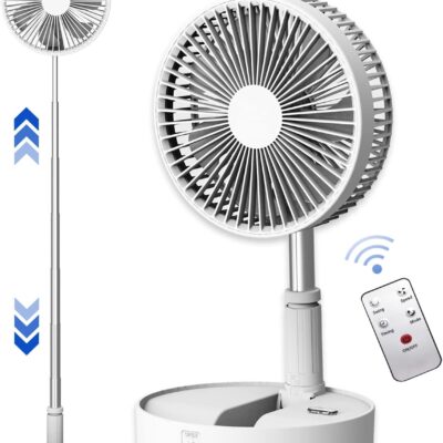 Chargeable DC Folding Fan: Telescopic, Long-Lasting, Portable Fan