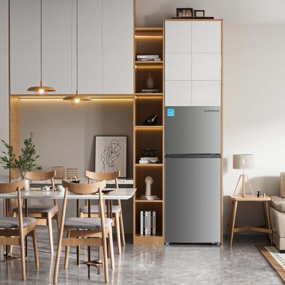 11.6 Cu.Ft Double Door Refrigerator: Stainless Steel, Frost Free, Large Freezer