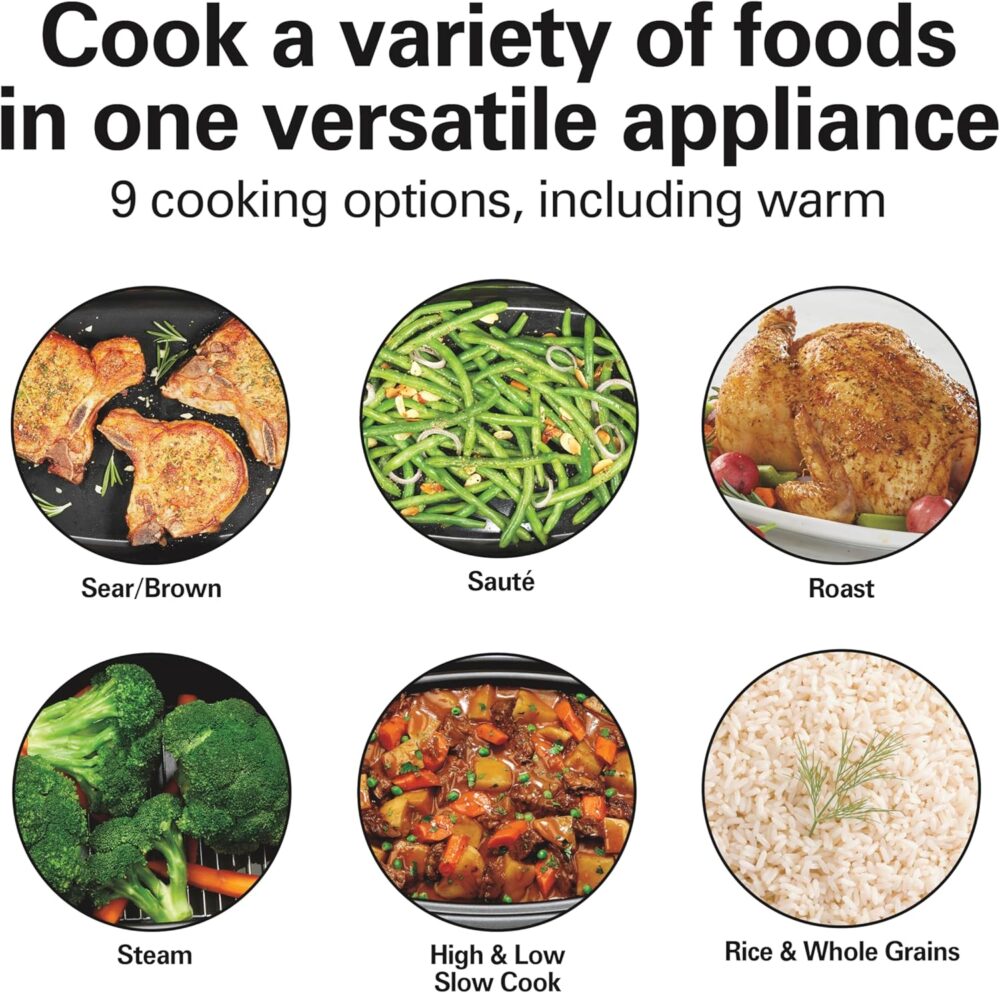 9-in-1 Multi-Cooker: 6.5L, 1350W, Slow Cooker, Steamer & More