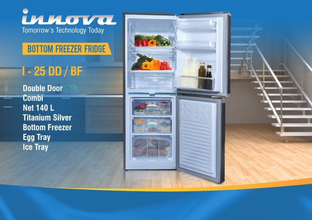Innova Bottom Freezer Refrigerator (Model: I-25 DD/BF)