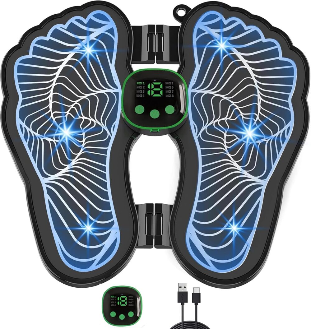 Smart EMS Foot Massager: Portable, Rechargeable, Pain Relief