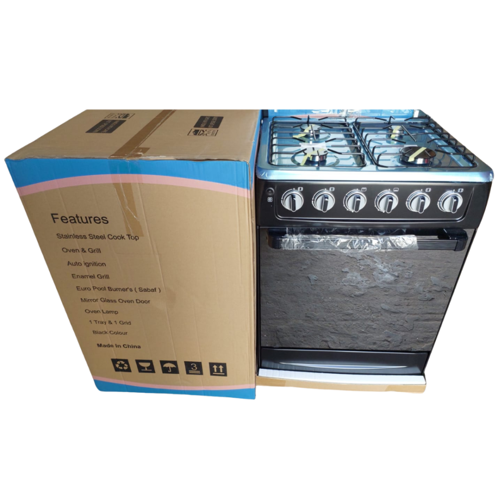 Innova Four Burner Gas Cooker: Oven & Grill, Auto Ignition, Stainless Steel