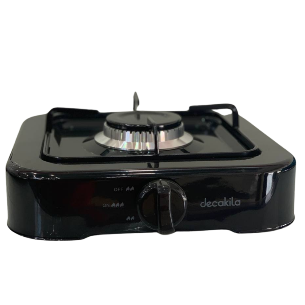 Decakila Gas Stove: 2.2kW, Single Burner, Portable, Enamel Finish