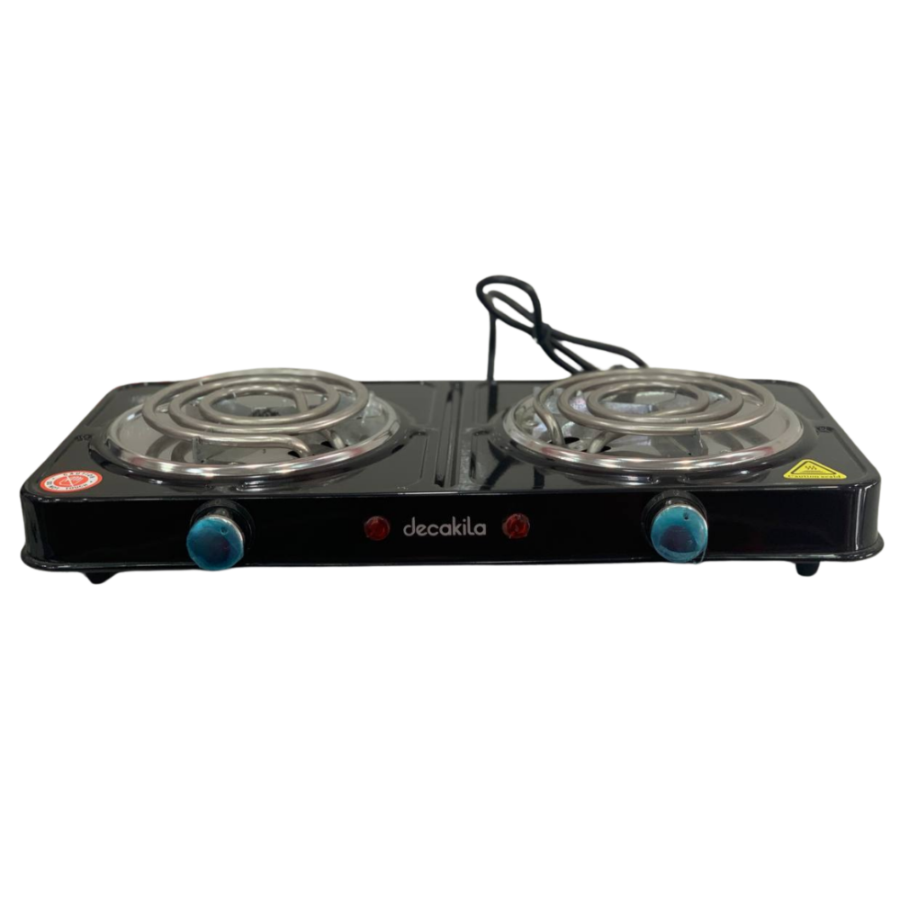 Decakila Hot Plate: Double Burner, 2000W, Portable Electric Cooktop
