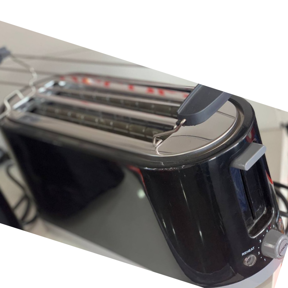 Decakila Toaster: 4-Slice, 1200-1400W, Extra Wide Slots, Easy Breakfast