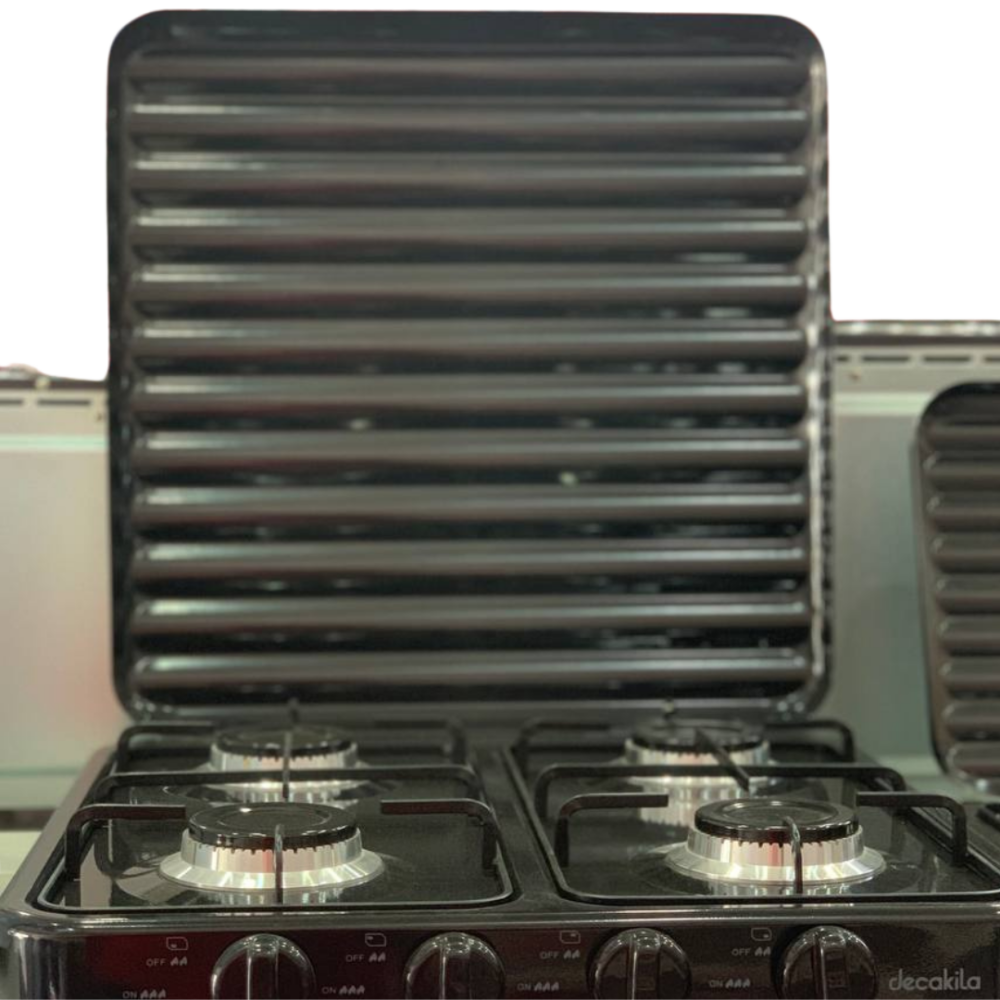 Decakila Gas Stove: 4 Burner, 2.2kW, Enamel, Table Top Cooker
