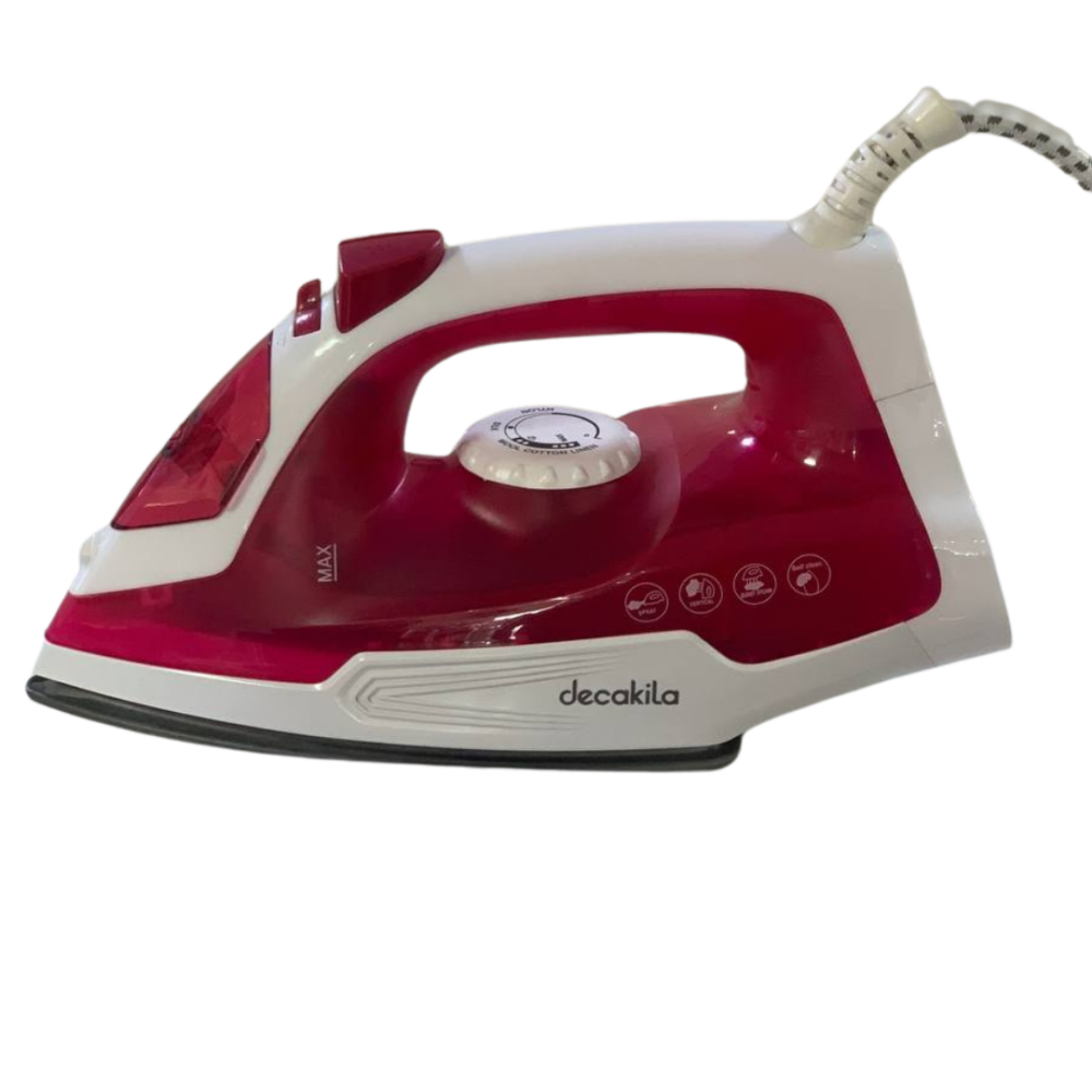 Decakila Steam Iron: 1200W, Non-Stick, Fast Heating, 200ml Capacity