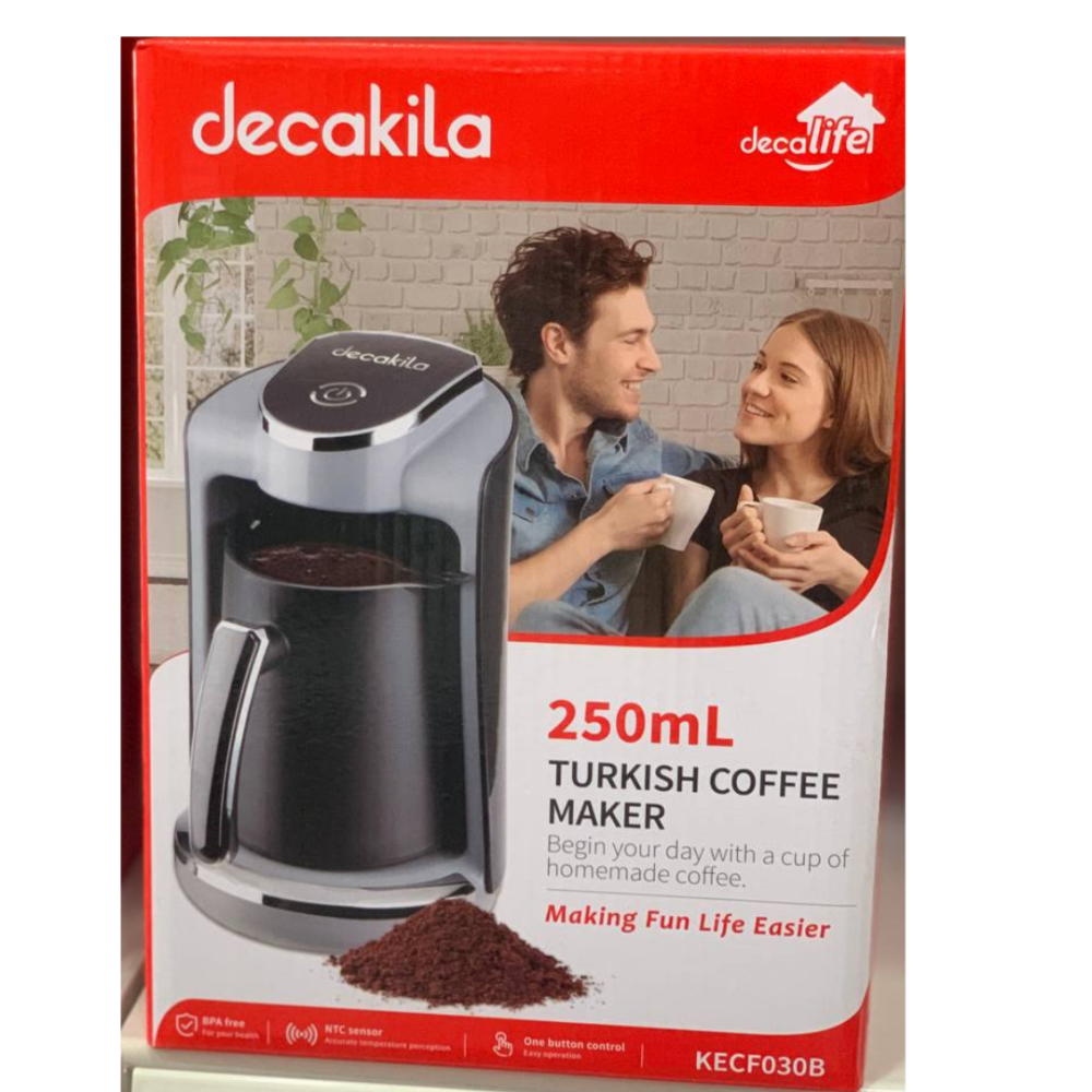 Decakila Turkish Coffee Maker: 250ml, Authentic Taste, Easy One-Button